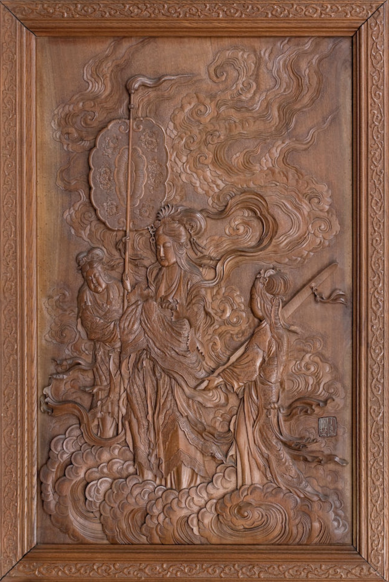 Carved Wood Panel